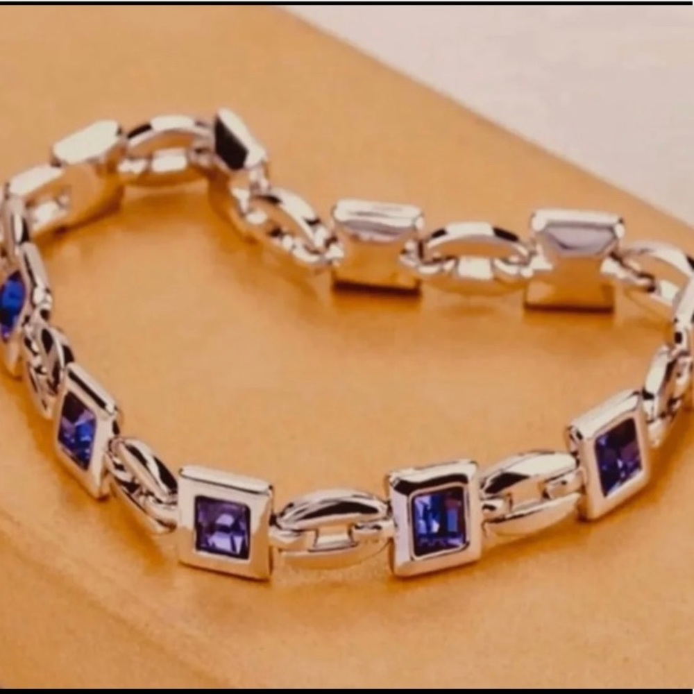 Amethyst and Silver Bracelet New